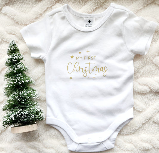 My First Christmas Onesie "Stars"